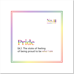 Subtle PRIDE Definition rainbow - White Posters and Art